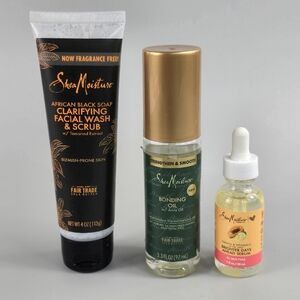 SheaMoisture Skincare Set with Facial Wash, Bonding Oil, and Serum